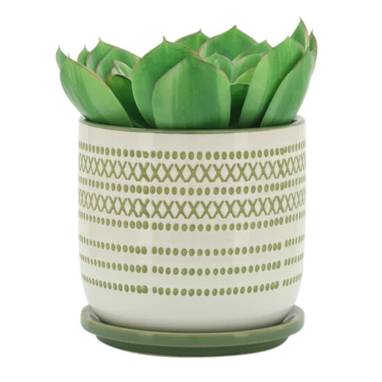 Top 10 โ Sagebrook Home Ceramic Set Of 2 5, 6" Planter With Saucer, Olive 5.75"H - 6.0" X 6.0" X 5.75" ๐ฅ 4 Top 10 โ Sagebrook Home Ceramic Set Of 2 5, 6" Planter With Saucer, Olive 5.75"H - 6.0" X 6.0" X 5.75" ๐ฅ - Image 2