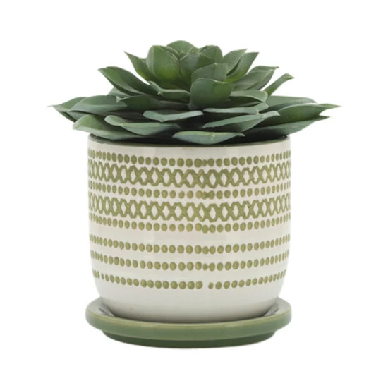 Top 10 โ Sagebrook Home Ceramic Set Of 2 5, 6" Planter With Saucer, Olive 5.75"H - 6.0" X 6.0" X 5.75" ๐ฅ 5 Top 10 โ Sagebrook Home Ceramic Set Of 2 5, 6" Planter With Saucer, Olive 5.75"H - 6.0" X 6.0" X 5.75" ๐ฅ - Image 3