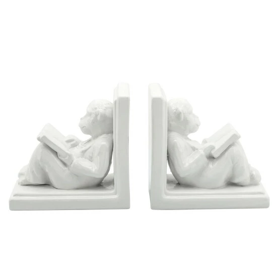 Top 10 π Sagebrook Home Set Of 2 Ceramic 7"h Reading Monkey Bookends, White 7"H - 7.0" X 4.0" X 7.0" π 4 Top 10 π Sagebrook Home Set Of 2 Ceramic 7"h Reading Monkey Bookends, White 7"H - 7.0" X 4.0" X 7.0" π - Image 2