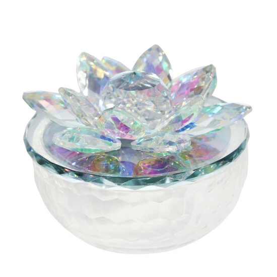 Brand new π Sagebrook Home Crystal Lotus 5" Trinket Jar,rainbow 3.5"H - 5.0" X 5.0" X 3.5" π 4 Brand new π Sagebrook Home Crystal Lotus 5" Trinket Jar,rainbow 3.5"H - 5.0" X 5.0" X 3.5" π - Image 2