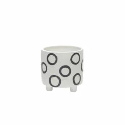 Promo ⌛ Sagebrook Home Set Of 2 Footed Planter With Circles 6, 8", Ivory 8"H - 8.0" X 8.0" X 8.0" ⭐ -Sagebrook Home Online Shop unnamed file 3766