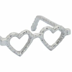 Deals ✨ Sagebrook Home Metal Heart Shaped Glasses, Silver 3"H - 8.0" X 7.5" X 3.0" 🧨 -Sagebrook Home Online Shop unnamed file 3774