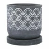 Best Sale ⭐ Sagebrook Home Cem, 6" Fan Planter With Saucer, Gray 6.0"H - 6.0" X 6.0" X 6.0" 👏 -Sagebrook Home Online Shop unnamed file 3787