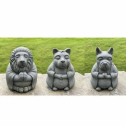 Cheap 👏 Sagebrook Home Resin, S/3 14"H Yoga Animals, Gray 👏