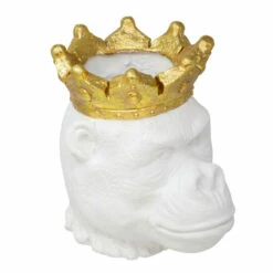 Buy 🥰 Sagebrook Home Resin 9" Gorilla With Crown, White 9"H - 9.0" X 7.0" X 9.0" 😀 -Sagebrook Home Online Shop unnamed file 3838