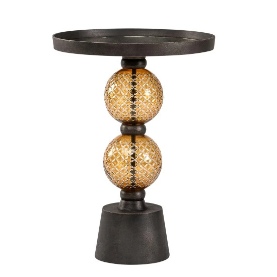 Top 10 โค๏ธ Sagebrook Home Metal, 22"h Orb Side Table, Mirror Top, Gld, Blk 22.0"H - 16.0" X 16.0" X 22.0" ๐ 4 Top 10 โค๏ธ Sagebrook Home Metal, 22"h Orb Side Table, Mirror Top, Gld, Blk 22.0"H - 16.0" X 16.0" X 22.0" ๐ - Image 2
