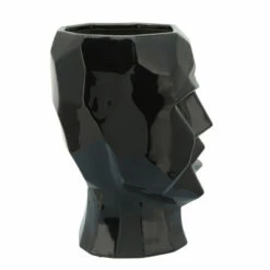 Top 10 😉 Sagebrook Home Ceramic, 12" Face Vase, Black 12.5"H ⌛ -Sagebrook Home Online Shop unnamed file 3957