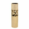 New 👍 Sagebrook Home Ceramic 20" Vase With Filigreecutout, Gold 20"H 🤩