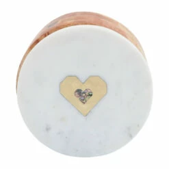 Discount ✔️ Sagebrook Home Marble, Wood, 5x5 Round Box-heart, White 3.0"H - 5.0" X 5.0" X 3.0" 💯 -Sagebrook Home Online Shop unnamed file 4000