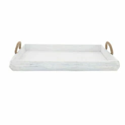 Budget 😀 Sagebrook Home Set Of 2 Wood Trays, White Wash 4.75"H - 23.5" X 13.75" X 4.75" ⭐ -Sagebrook Home Online Shop unnamed file 4025