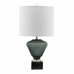 Buy 😉 Sagebrook Home Art Glass 30" Pleated Base Table Lamp 30.0"H - 17.0" X 17.0" X 30.0" 👏
