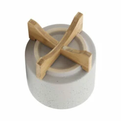 Budget 👍 Sagebrook Home 8" Planter With Wood Stand, Matte Beige 9.0"H - 8.0" X 8.0" X 9.0" 🎉 -Sagebrook Home Online Shop unnamed file 4041