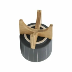 Hot Sale 🔔 Sagebrook Home 5" Stripes Planter With Stand, Gray 7.0"H - 5.0" X 5.0" X 7.0" 🔔 -Sagebrook Home Online Shop unnamed file 4086
