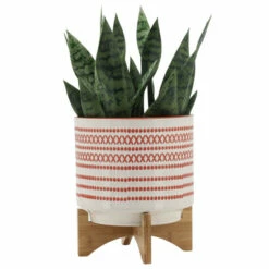 Wholesale 🛒 Sagebrook Home 10" Aztec Planter With Wood Stand, Orange 12.0"H - 10.0" X 10.0" X 12.0" 👍 -Sagebrook Home Online Shop unnamed file 4097
