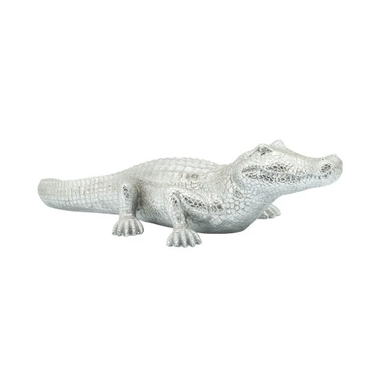 Wholesale โญ Sagebrook Home Polyresin 16" Fake Crocodile Figurine, Silver 4"H - 16.0" X 6.0" X 4.0" ๐คฉ 4 Wholesale โญ Sagebrook Home Polyresin 16" Fake Crocodile Figurine, Silver 4"H - 16.0" X 6.0" X 4.0" ๐คฉ - Image 2