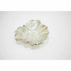 Deals 😀 Sagebrook Home Metal, 13" Round Leaf Tray, Gold 2.5"H - 12.75" X 11.0" X 2.5" 🧨