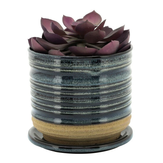 Deals π Sagebrook Home Ceramic 6" Textured Planterw, Saucer, Multi 6"H - 6.0" X 6.0" X 6.0" π€© 5 Deals π Sagebrook Home Ceramic 6" Textured Planterw, Saucer, Multi 6"H - 6.0" X 6.0" X 6.0" π€© - Image 3