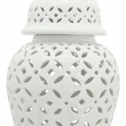 Buy 😀 Sagebrook Home 24" Cut-out Daisies Temple Jar, White 24"H - 14.0" X 12.0" X 24.0" ✔️ -Sagebrook Home Online Shop unnamed file 4164