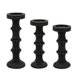 Best Sale 🎁 Sagebrook Home Wood, 11" Antique Style Candle Holder, Black 11"H - 5.0" X 5.0" X 11.0" 😀 -Sagebrook Home Online Shop unnamed file 4169