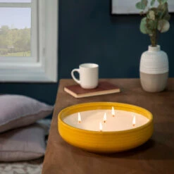 Promo 💯 Sagebrook Home 13" Bowl Candle By Liv & Skye 60oz 4.0"H - 12.5" X 12.5" X 4.0" 😉