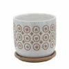 Deals 🤩 Sagebrook Home 6" Circles Planter With Saucer, Beige 6"H - 6.0" X 6.0" X 6.0" 😉 -Sagebrook Home Online Shop unnamed file 4195