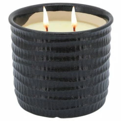Budget 🔥 Sagebrook Home 6" Aztec Scented Candle, Black 18oz 6.0"H - 6.0" X 6.0" X 6.0" 🥰 -Sagebrook Home Online Shop unnamed file 4222