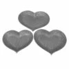 Top 10 🔥 Sagebrook Home Ceramic Set Of 3 12, 13, 15" Scratched Heart Plates, Silver 15.0"H - 15.0" X 15.0" X 15.0" 🎉
