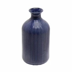 Best Pirce 👏 Sagebrook Home Ceramic 9" Bottle Vase, Blue 9.06"H 😉