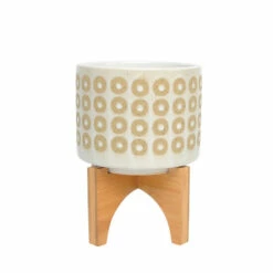 Top 10 ๐ Sagebrook Home 5" Circles Planter With Stand, White 7.0"H - 5.0" X 5.0" X 7.0" ๐