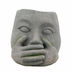 Promo ✨ Sagebrook Home Resin, 9"h No Speak Planter 9.45"H - 12.6" X 9.06" X 9.45" ⭐ -Sagebrook Home Online Shop unnamed file 427