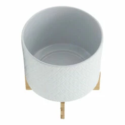 Best Pirce 🔔 Sagebrook Home 10" Diamond Planter With Stand, White 8.0"H - 11.0" X 11.0" X 8.0" 🥰 -Sagebrook Home Online Shop unnamed file 4281