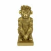 Deals ✔️ Sagebrook Home Res, 14" Monkey Figurine Flower Crown, Gold - 9" X 6" X 14" ✨
