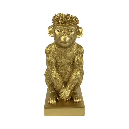 Deals ✔️ Sagebrook Home Res, 14" Monkey Figurine Flower Crown, Gold - 9" X 6" X 14" ✨ 3 Deals ✔️ Sagebrook Home Res, 14" Monkey Figurine Flower Crown, Gold - 9" X 6" X 14" ✨