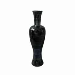 Hot Sale 🛒 Sagebrook Home Ceramic 23" Vase, Pearl Black 23"H ✨