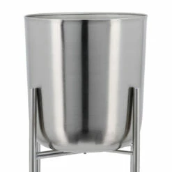 Hot Sale 👍 Sagebrook Home Set Of 3 Metal Planters On Stand 40, 30, 20"h, Silver, Sil 40.0"H - 11.0" X 11.0" X 40.0" 👏 -Sagebrook Home Online Shop unnamed file 4369