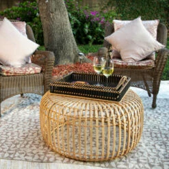 New โ Sagebrook Home Set Of 2 Bamboo Trays 20, 22", Black 4"H - 22.0" X 17.0" X 4.0" ๐ฅ