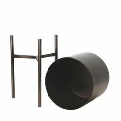 Best Sale ⌛ Sagebrook Home Set Of 3 Metal Planters On Stand 18, 15, 12"h, Gray 18"H - 10.0" X 10.0" X 18.0" 💯 -Sagebrook Home Online Shop unnamed file 4419