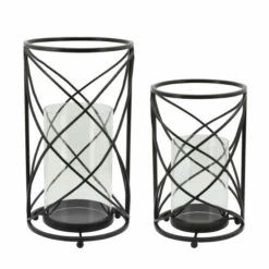 Flash Sale 👏 Sagebrook Home Metal 10" Hurricane Candle Holder, Black 10.0"H - 6.0" X 6.0" X 10.0" 😍 -Sagebrook Home Online Shop unnamed file 4423