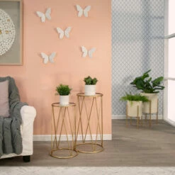 Cheapest 😍 Sagebrook Home Set Of 2 5, 6" Dimpled Planters With Saucer, White 5"H - 6.0" X 6.0" X 5.0" 🛒