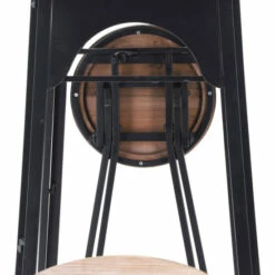 Budget 👏 Sagebrook Home Metal, Wood, 41"h Table With Folding Chairs, Brown 40.55"H - 30.32" X 30.32" X 40.55" 🥰 -Sagebrook Home Online Shop unnamed file 4452