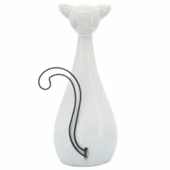 Promo 🌟 Sagebrook Home Ceramic, 10"h Chubby Cat With Glasses, Beige - 6" X 4" X 10" ⌛ -Sagebrook Home Online Shop unnamed file 4477