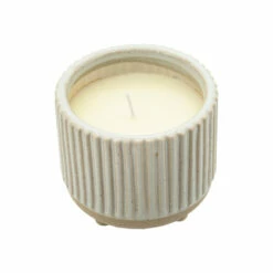 New 🧨 Sagebrook Home 4" Ridged Scented Candle, Beige 8oz 4"H - 4.0" X 4.0" X 4.0" ⌛ -Sagebrook Home Online Shop unnamed file 4483