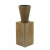 Outlet ⭐ Sagebrook Home Wood, 11"h, Geometric Candle Holder, Brown 11.0"H - 4.0" X 4.0" X 11.0" 😍 -Sagebrook Home Online Shop unnamed file 4491