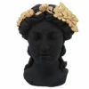 Best Sale 👏 Sagebrook Home Resin, 16"h Daisies Lady Head Statue, Black, Gold 16.0"H - 12.0" X 11.0" X 16.0" 👍