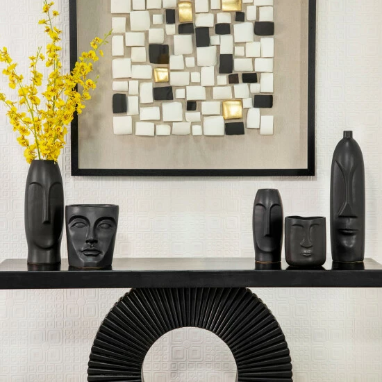 Flash Sale βοΈ Sagebrook Home 18"h Face Vase, Black 18"H π₯° 3 Flash Sale βοΈ Sagebrook Home 18"h Face Vase, Black 18"H π₯°