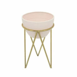 Wholesale 🛒 Sagebrook Home Set Of 2 12, 14" Metal Planter, Pink, Gld 35.0"H - 14.0" X 14.0" X 35.0" ✨ -Sagebrook Home Online Shop unnamed file 4534