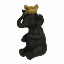 Brand new 😀 Sagebrook Home Polyresin 14" Elephant With Crown, Black, Gold 14"H - 7.0" X 6.0" X 14.0" 😀 -Sagebrook Home Online Shop unnamed file 4540