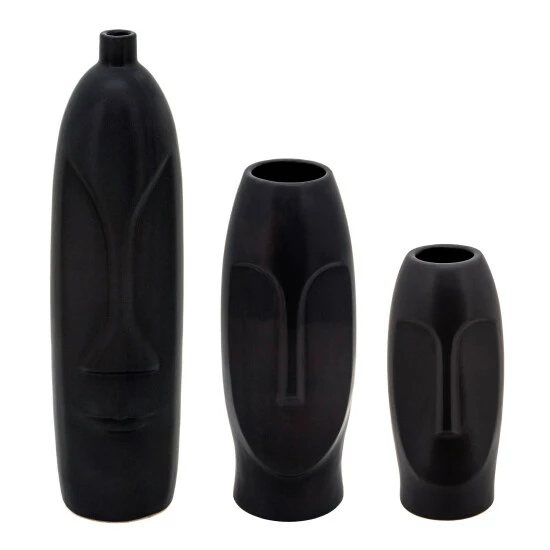 Flash Sale βοΈ Sagebrook Home 18"h Face Vase, Black 18"H π₯° 5 Flash Sale βοΈ Sagebrook Home 18"h Face Vase, Black 18"H π₯° - Image 3