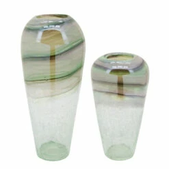 Cheapest 🔥 Sagebrook Home Glass, 12" Crackled Vase, Clear 12.0"H ⌛ -Sagebrook Home Online Shop unnamed file 4585