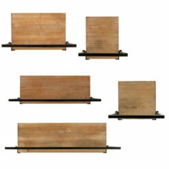 Best reviews of 🎁 Sagebrook Home Set Of 5 Wood, Metal Wall Shelves 13"H - 24.75" X 7.75" X 13.0" 👍 -Sagebrook Home Online Shop unnamed file 459